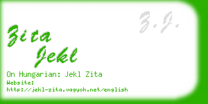 zita jekl business card